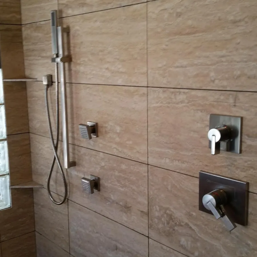Shower fixture installation for Gas Line Repair in Brick